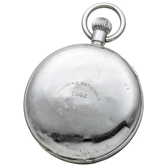 Large French stainless steel deck watch Circa 1942 Large French stainless steel deck watch Circa 1942