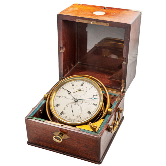French marine chronometer with power reserve Circa 1851