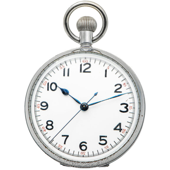 French stainless steel pocket watch with centre seconds Circa 1940 French stainless steel pocket watch with centre seconds Circa 1940
