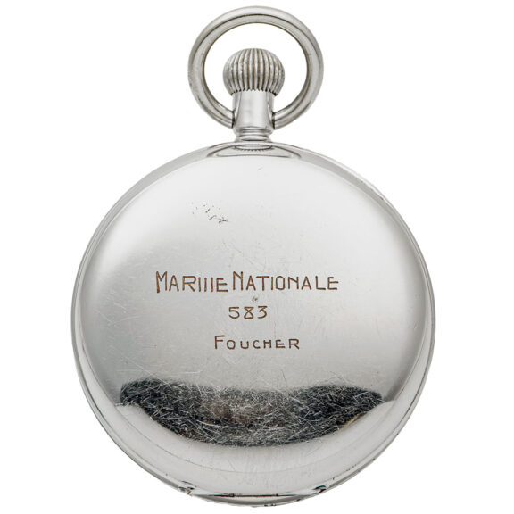 French stainless steel pocket watch with centre seconds Circa 1940 French stainless steel pocket watch with centre seconds Circa 1940