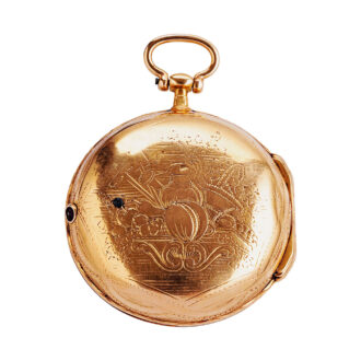 Fine French 20K gold Louis XV verge pocket watch Circa 1780