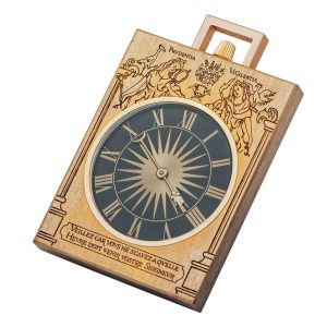 Swiss rectangular brass single handed pocket watch Circa 1984