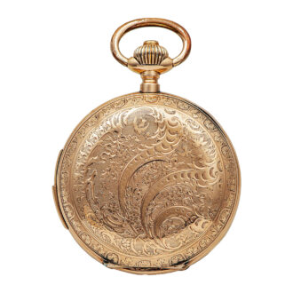 Swiss repeating triple calendar watch with moon phases Circa 1890