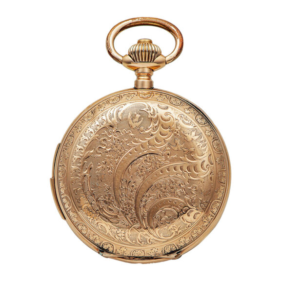 Swiss repeating triple calendar watch with moon phases Circa 1890 Swiss repeating triple calendar watch with moon phases Circa 1890