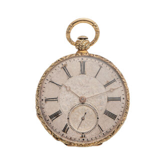 Swiss gold and enamel ladies' pocket watch Circa 1875