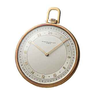 Swiss Art Deco dress watch with three-tone 24-hour dial Circa 1938