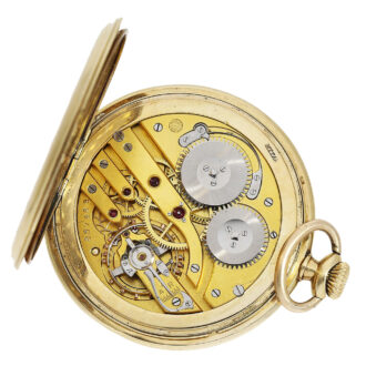 Swiss gold open faced Art Deco pocket watch Circa 1926