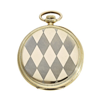 Swiss gold open faced Art Deco pocket watch Circa 1926