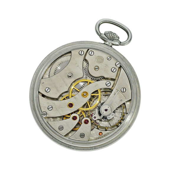 Rare Swiss IWC stainless steel Art Deco pocket watch Circa 1940 Rare Swiss IWC stainless steel Art Deco pocket watch Circa 1940