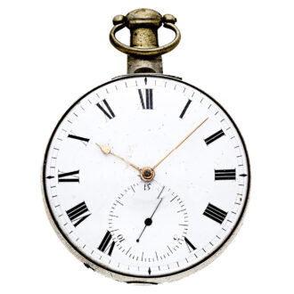 English silver pair-cased observation pocket watch Circa 1810
