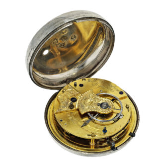 English silver pair-cased observation pocket watch Circa 1810