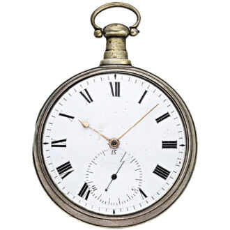 English silver pair-cased observation pocket watch Circa 1810