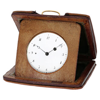 Gold quarter repeater with unusual leather case Circa 1820