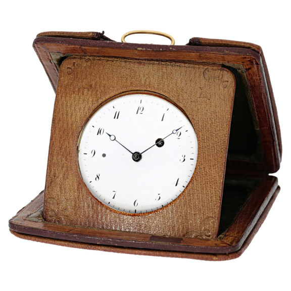 Gold quarter repeater with unusual leather case Circa 1820 Gold quarter repeater with unusual leather case Circa 1820