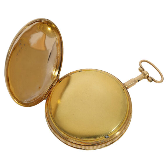 Gold quarter repeater with unusual leather case Circa 1820 Gold quarter repeater with unusual leather case Circa 1820