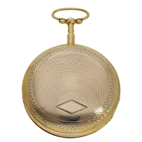 Gold quarter repeater with unusual leather case Circa 1820 Gold quarter repeater with unusual leather case Circa 1820