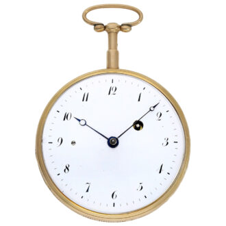 Gold quarter repeater with unusual leather case Circa 1820