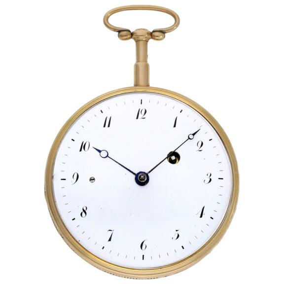 Gold quarter repeater with unusual leather case Circa 1820 Gold quarter repeater with unusual leather case Circa 1820