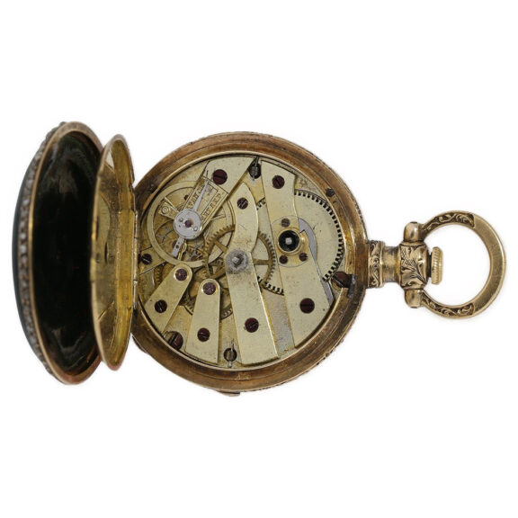 Rare French 18K gold miniature ladies' pendant watch Circa 1830 Rare French 18K gold miniature ladies' pendant watch Circa 1830