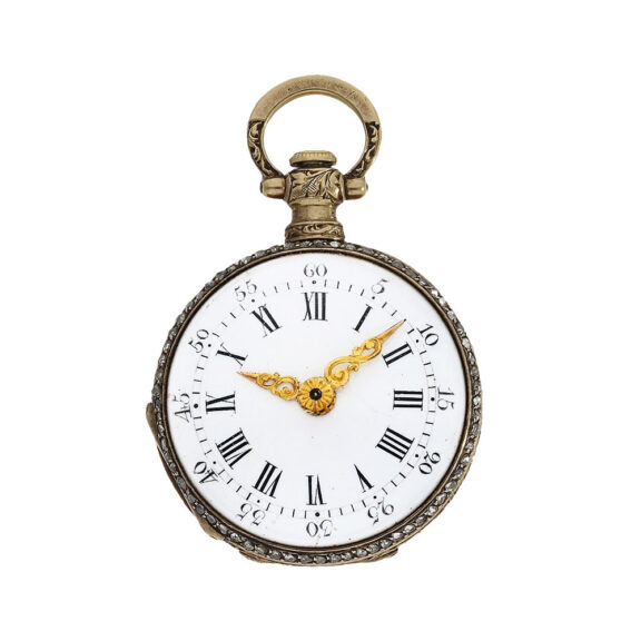 Rare French 18K gold miniature ladies pendant watch Circa 1830 Rare French 18K gold miniature ladies pendant watch Circa 1830