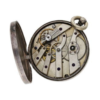 Swiss watch with buttonhole dial and St. George coin case Circa 1900