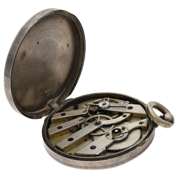 Swiss watch with buttonhole dial and St. George coin case Circa 1900 Swiss watch with buttonhole dial and St. George coin case Circa 1900