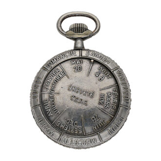 French pocket watch with annual calendar on both sides Circa 1900
