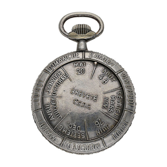 French pocket watch with annual calendar on both sides Circa 1900 French pocket watch with annual calendar on both sides Circa 1900