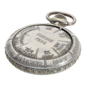 French pocket watch with annual calendar on both sides Circa 1900