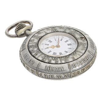 French pocket watch with annual calendar on both sides Circa 1900