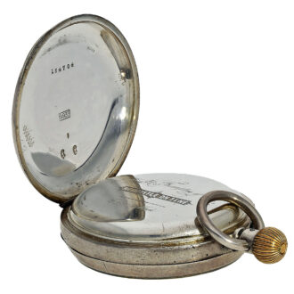 Swiss silver chronograph with retrograde counter Circa 1890