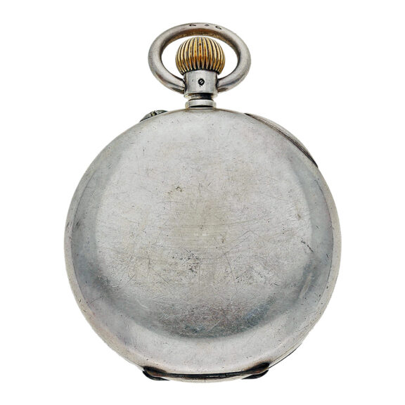 Swiss silver chronograph with retrograde counter Circa 1890 Swiss silver chronograph with retrograde counter Circa 1890