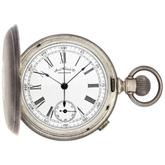 American silver hunting cased watch with chronograph Circa 1856