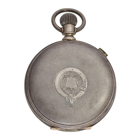 American silver hunting cased watch with chronograph Circa 1856 American silver hunting cased watch with chronograph Circa 1856