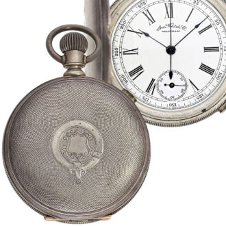 American silver hunting cased watch with chronograph Circa 1856