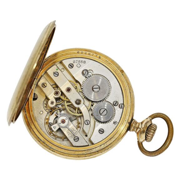 Swiss gold-plated digital jumping hour pocket watch Circa 1905 Swiss gold-plated digital jumping hour pocket watch Circa 1905