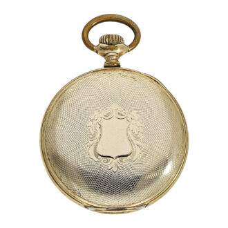 Swiss gold-plated digital jumping hour pocket watch Circa 1905