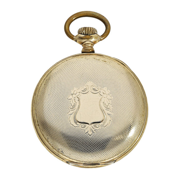 Swiss gold-plated digital jumping hour pocket watch Circa 1905 Swiss gold-plated digital jumping hour pocket watch Circa 1905