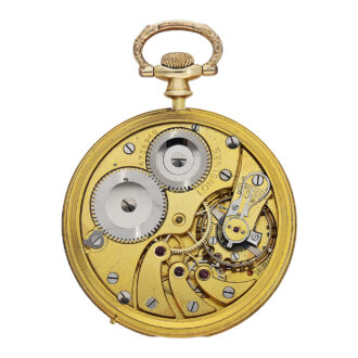 Swiss 14K gold open faced Art Deco dress watch Circa 1928