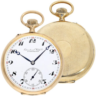 Swiss gold open faced Lepine pocket watch Circa 1922