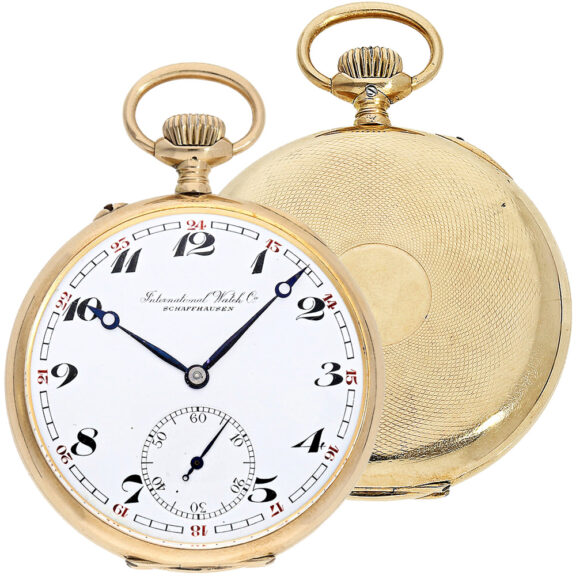 Swiss gold open faced Lepine pocket watch Circa 1922