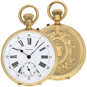 Swiss anchor chronometer with early crown winding Circa 1865