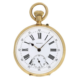 Swiss anchor chronometer with early crown winding Circa 1865