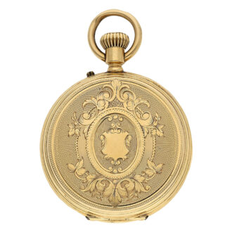 Swiss anchor chronometer with early crown winding Circa 1865