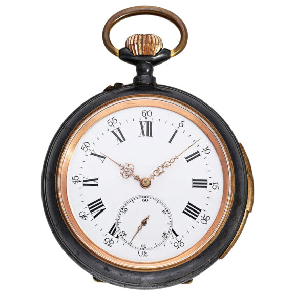 Swiss gunmetal quarter repeating lever watch Circa 1900