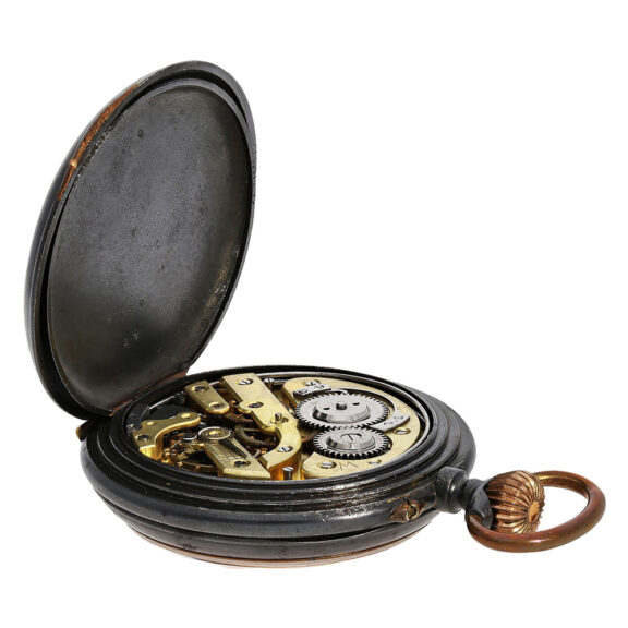 Swiss gunmetal quarter repeating lever watch Circa 1900 Swiss gunmetal quarter repeating lever watch Circa 1900