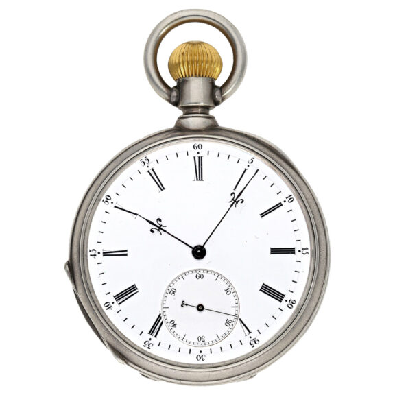 Swiss silver keyless chronometer pocket watch Circa 1890 Swiss silver keyless chronometer pocket watch Circa 1890