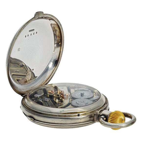 Swiss silver keyless chronometer pocket watch Circa 1890 Swiss silver keyless chronometer pocket watch Circa 1890