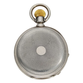 Swiss silver keyless chronometer pocket watch Circa 1890