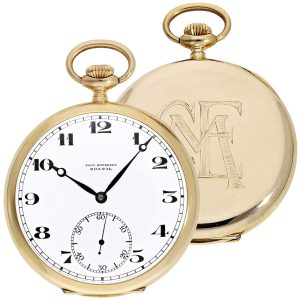 Elegant Swiss 14K gold precision pocket watch Circa 1920
